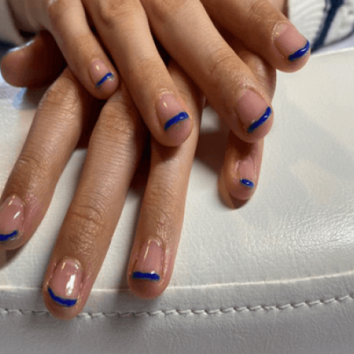 Fransk manicure med farve i Vejle